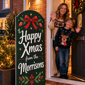 Front Door Happy Xmas Sign