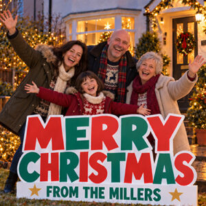 Garden Merry Christmas Sign