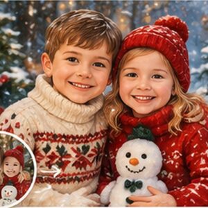 Personalised Christmas Children Portrait