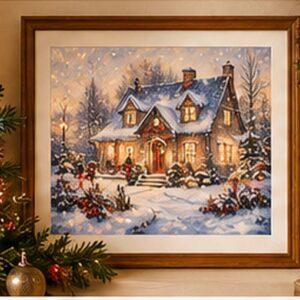 Christmas Home Portrait Artwork